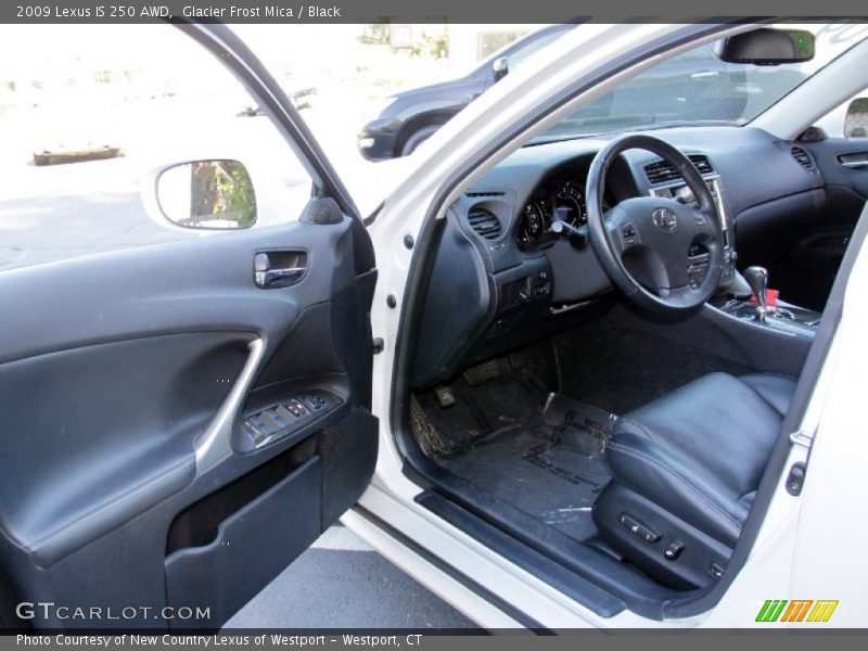 Glacier Frost Mica / Black 2009 Lexus IS 250 AWD