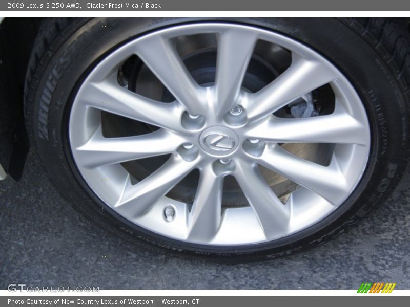 Glacier Frost Mica / Black 2009 Lexus IS 250 AWD