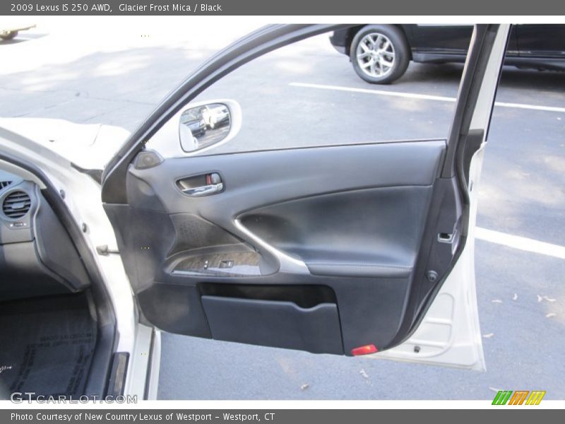 Glacier Frost Mica / Black 2009 Lexus IS 250 AWD