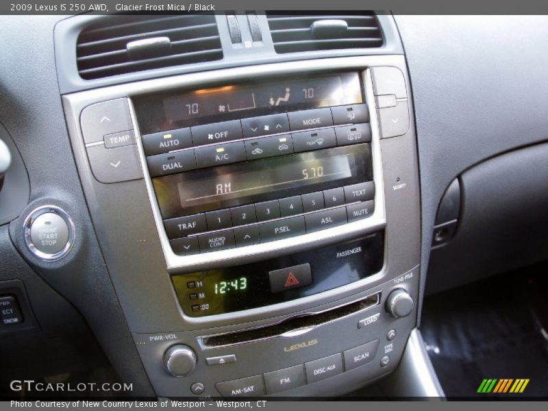Glacier Frost Mica / Black 2009 Lexus IS 250 AWD