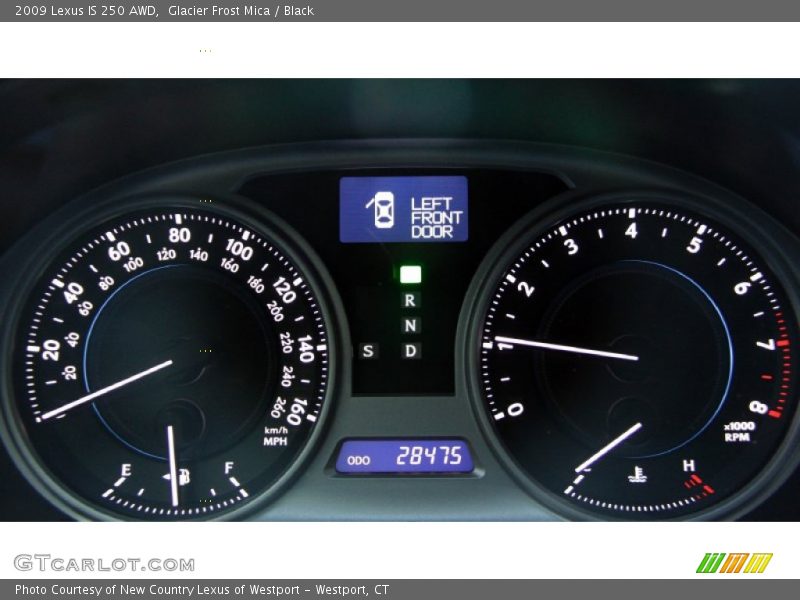 Glacier Frost Mica / Black 2009 Lexus IS 250 AWD