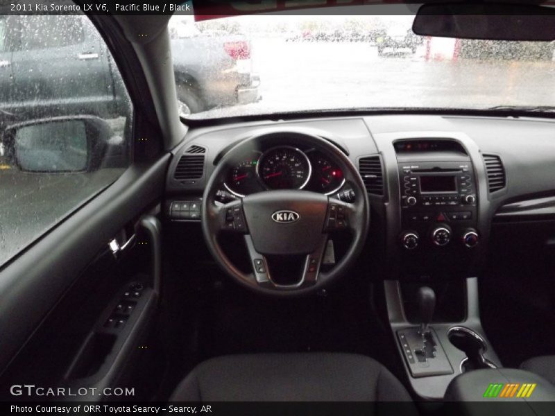 Pacific Blue / Black 2011 Kia Sorento LX V6