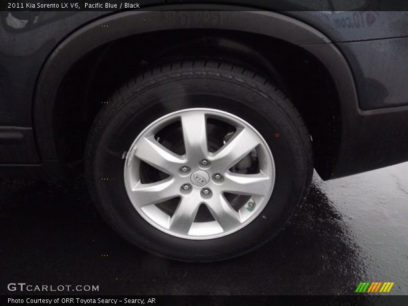 Pacific Blue / Black 2011 Kia Sorento LX V6