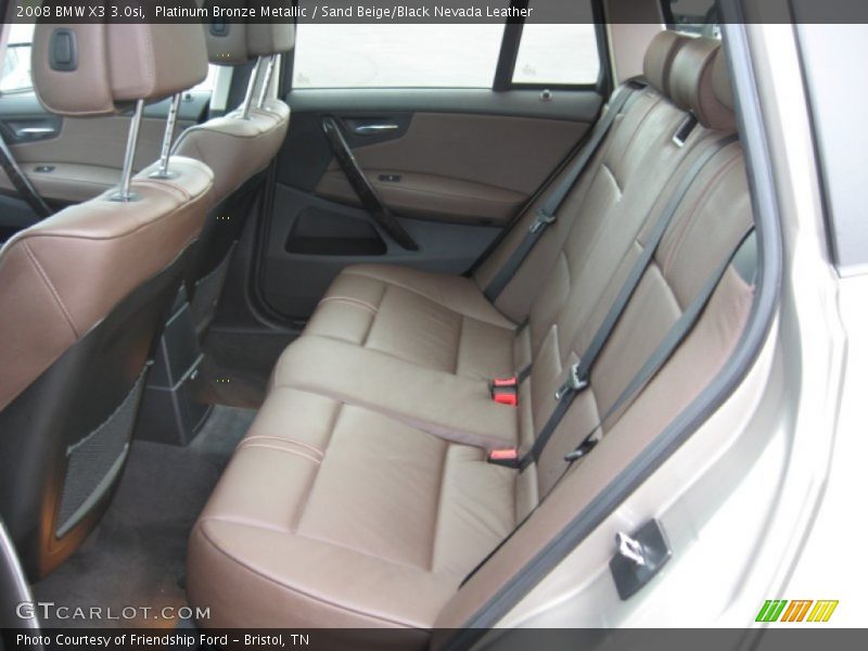 Platinum Bronze Metallic / Sand Beige/Black Nevada Leather 2008 BMW X3 3.0si