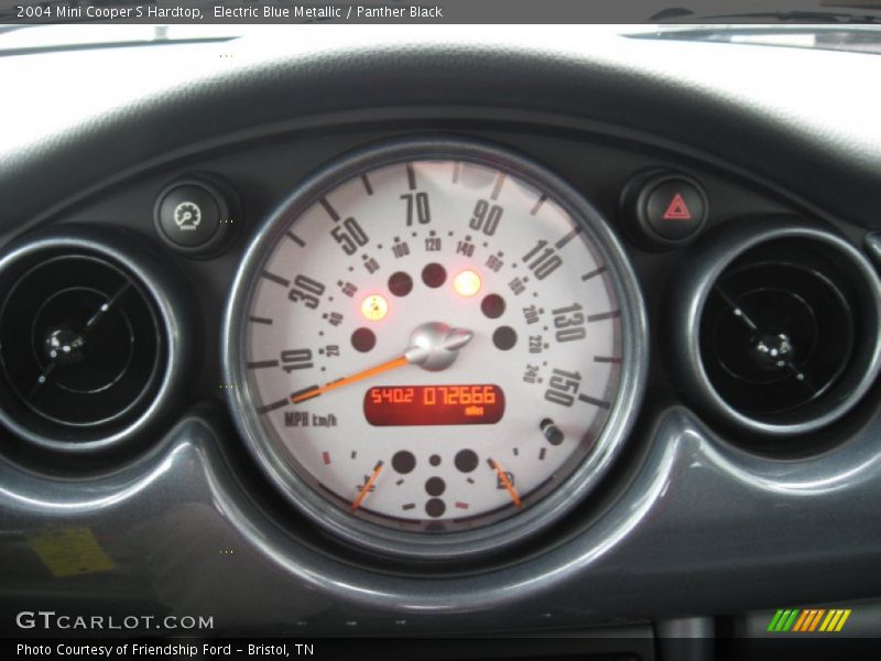 Electric Blue Metallic / Panther Black 2004 Mini Cooper S Hardtop