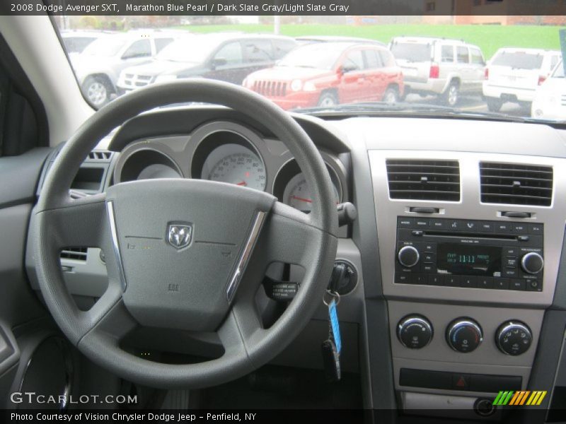 Marathon Blue Pearl / Dark Slate Gray/Light Slate Gray 2008 Dodge Avenger SXT