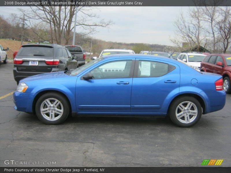 Marathon Blue Pearl / Dark Slate Gray/Light Slate Gray 2008 Dodge Avenger SXT