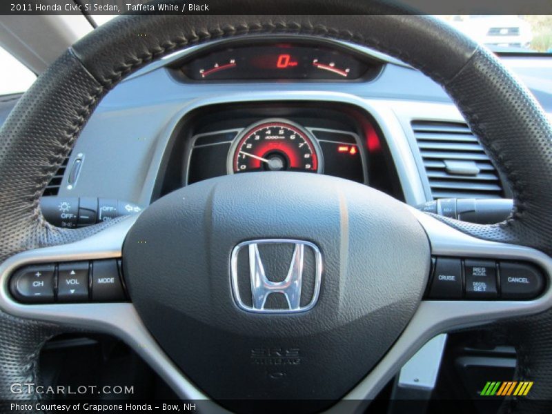 Taffeta White / Black 2011 Honda Civic Si Sedan