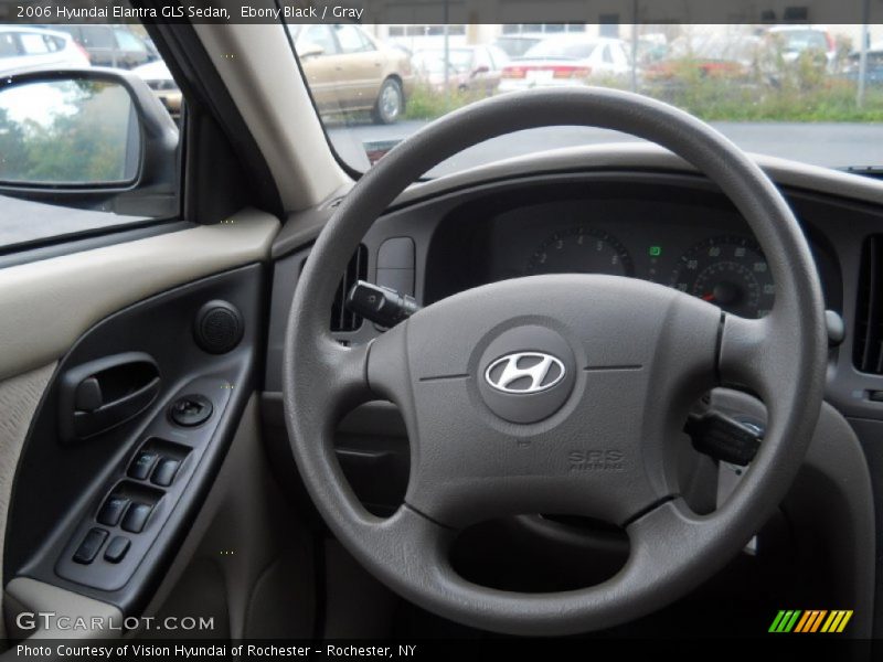 Ebony Black / Gray 2006 Hyundai Elantra GLS Sedan