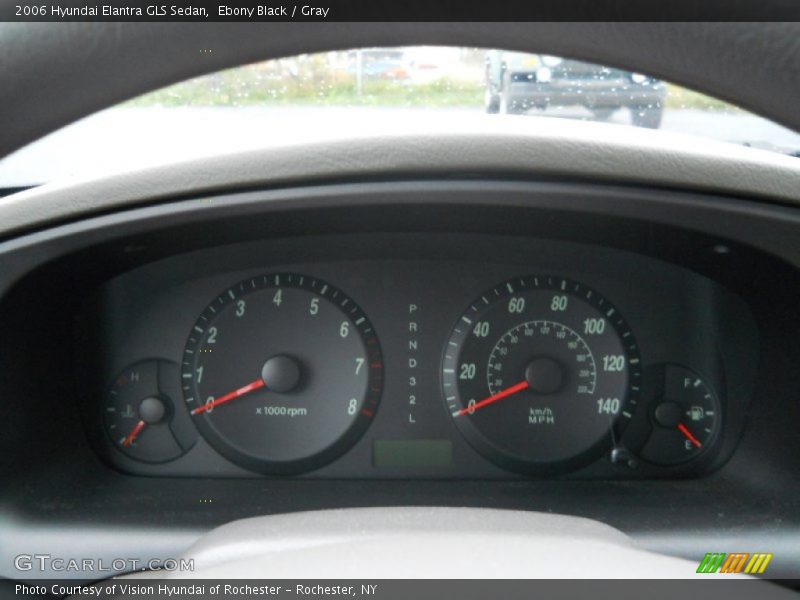 Ebony Black / Gray 2006 Hyundai Elantra GLS Sedan