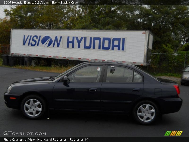 Ebony Black / Gray 2006 Hyundai Elantra GLS Sedan