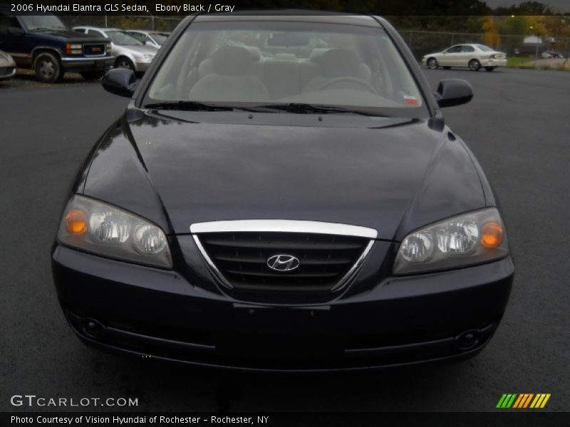 Ebony Black / Gray 2006 Hyundai Elantra GLS Sedan