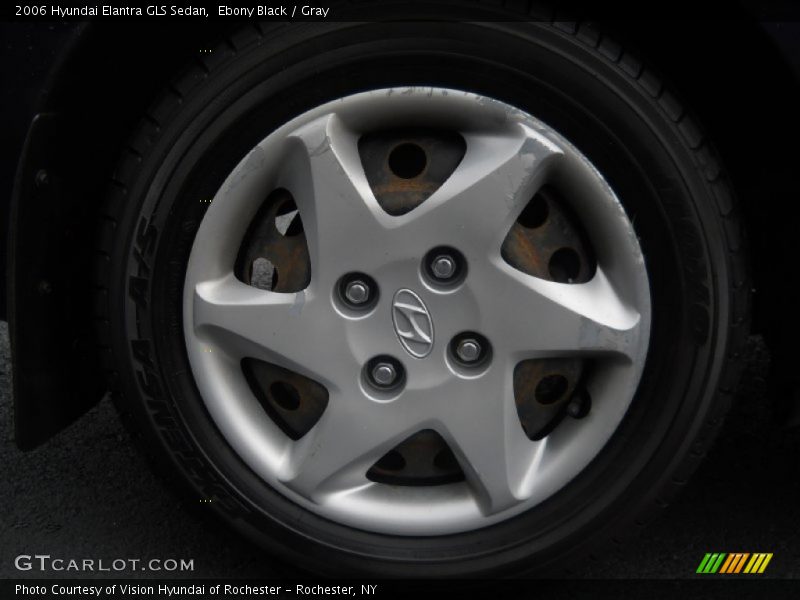 Ebony Black / Gray 2006 Hyundai Elantra GLS Sedan