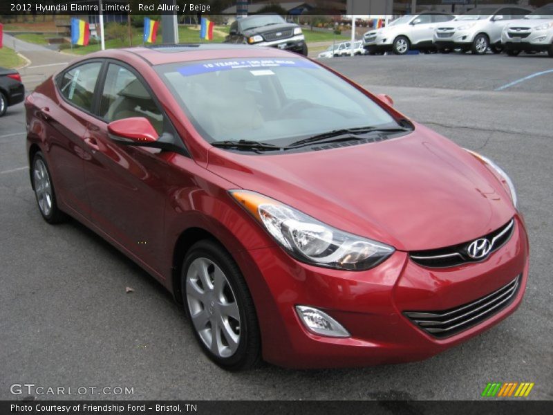 Red Allure / Beige 2012 Hyundai Elantra Limited