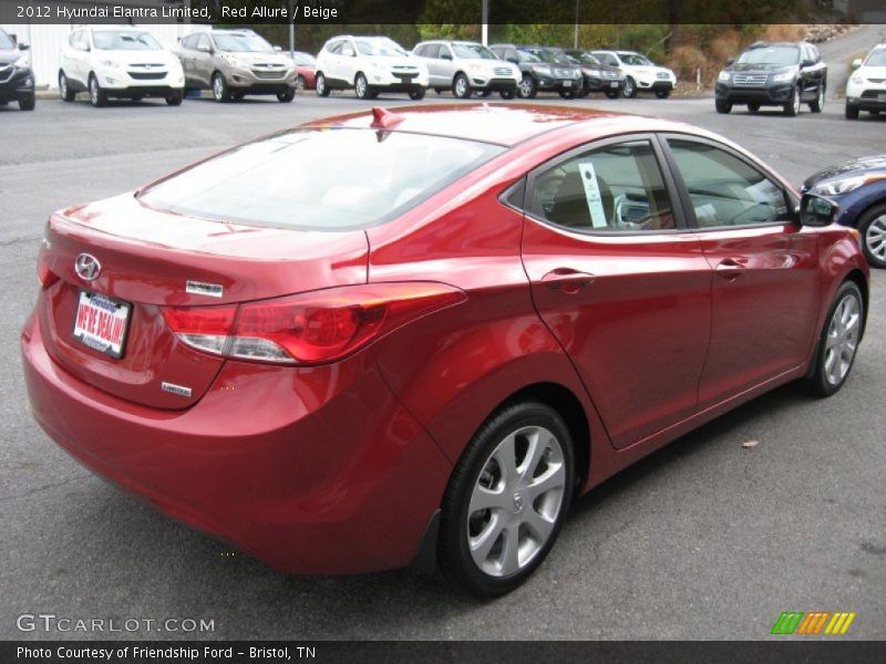 Red Allure / Beige 2012 Hyundai Elantra Limited
