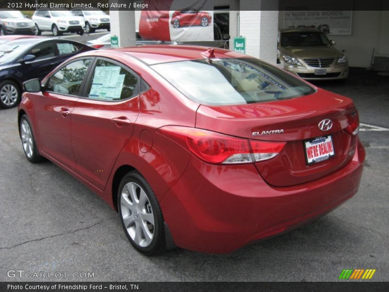 Red Allure / Beige 2012 Hyundai Elantra Limited