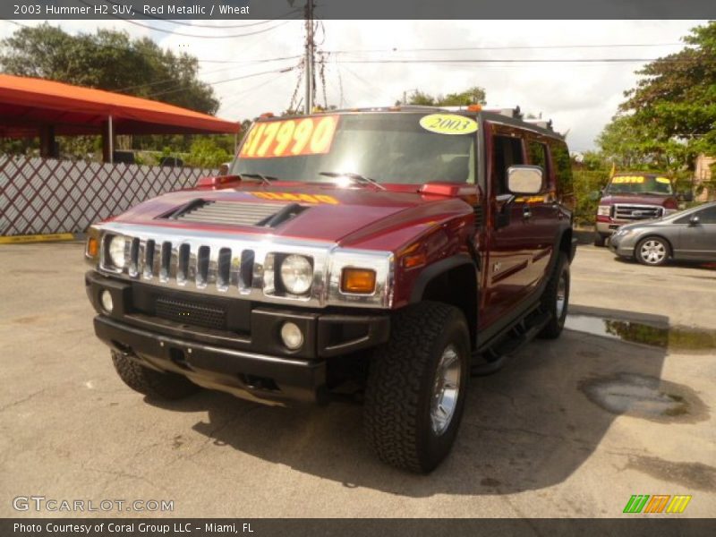 Red Metallic / Wheat 2003 Hummer H2 SUV