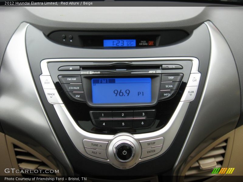 Audio System of 2012 Elantra Limited