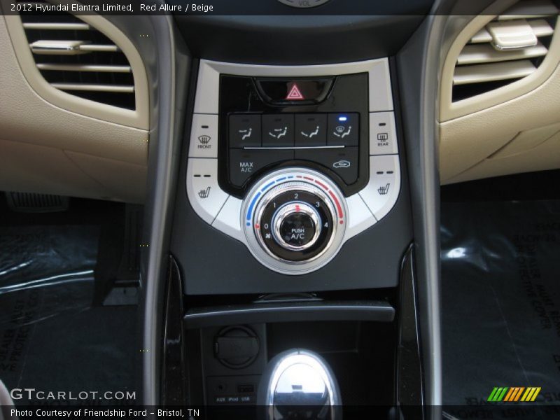 Controls of 2012 Elantra Limited