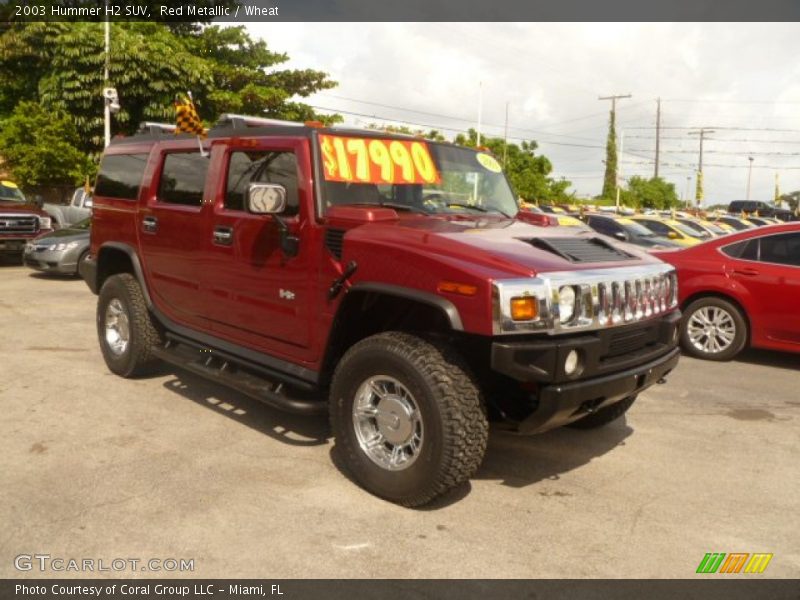 Red Metallic / Wheat 2003 Hummer H2 SUV