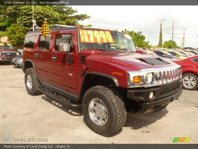 Red Metallic / Wheat 2003 Hummer H2 SUV
