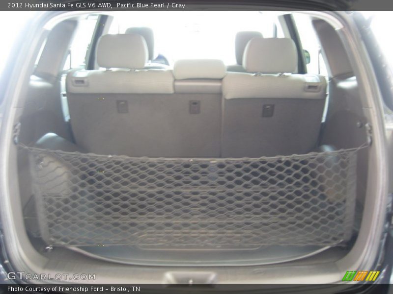 Pacific Blue Pearl / Gray 2012 Hyundai Santa Fe GLS V6 AWD