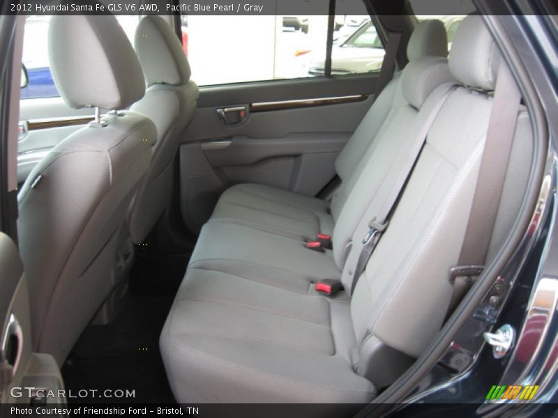 Pacific Blue Pearl / Gray 2012 Hyundai Santa Fe GLS V6 AWD