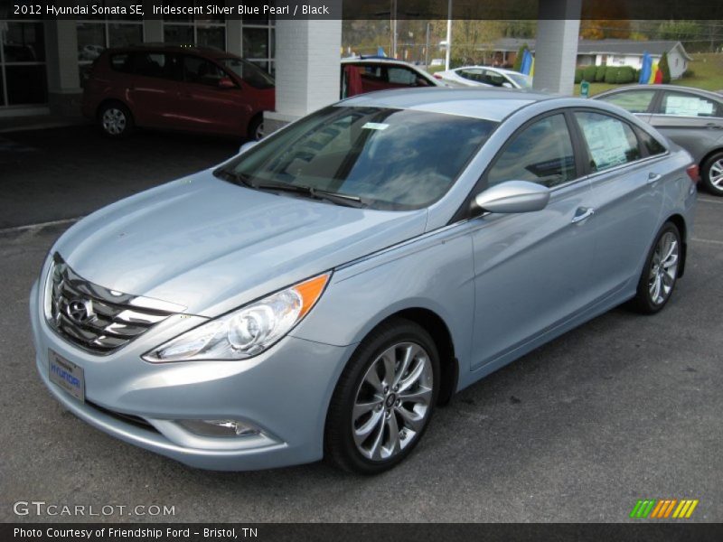 Iridescent Silver Blue Pearl / Black 2012 Hyundai Sonata SE