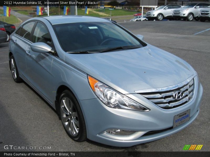 Iridescent Silver Blue Pearl / Black 2012 Hyundai Sonata SE