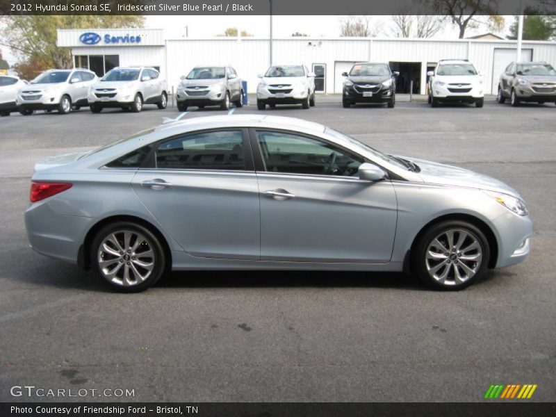 Iridescent Silver Blue Pearl / Black 2012 Hyundai Sonata SE