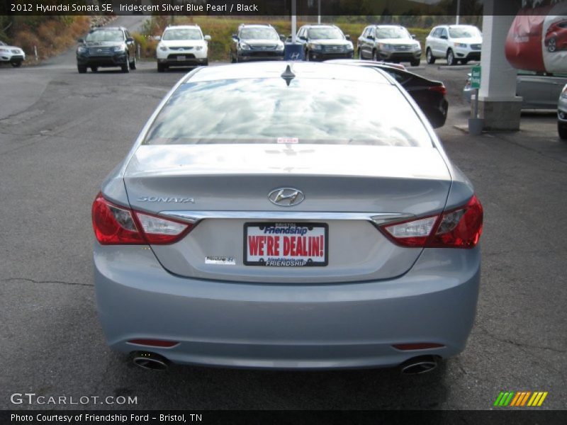 Iridescent Silver Blue Pearl / Black 2012 Hyundai Sonata SE