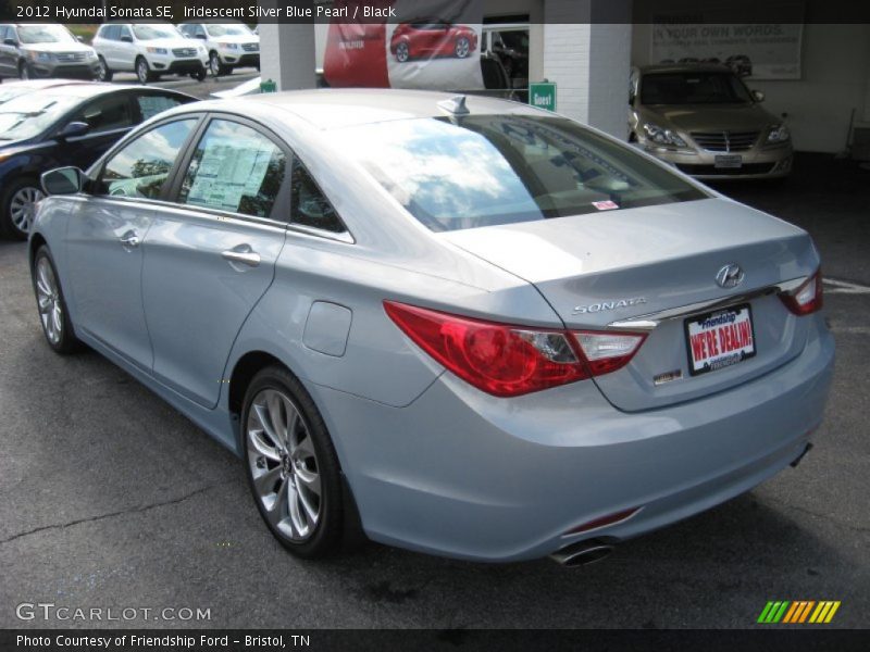 Iridescent Silver Blue Pearl / Black 2012 Hyundai Sonata SE