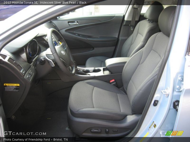 Iridescent Silver Blue Pearl / Black 2012 Hyundai Sonata SE