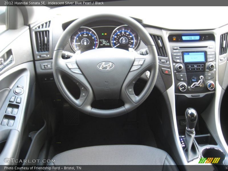 Iridescent Silver Blue Pearl / Black 2012 Hyundai Sonata SE