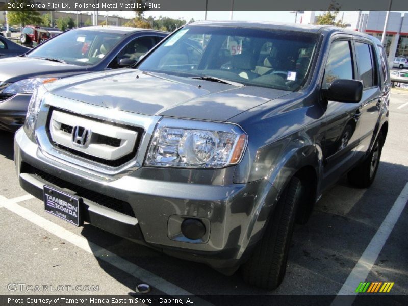 Polished Metal Metallic / Blue 2010 Honda Pilot LX