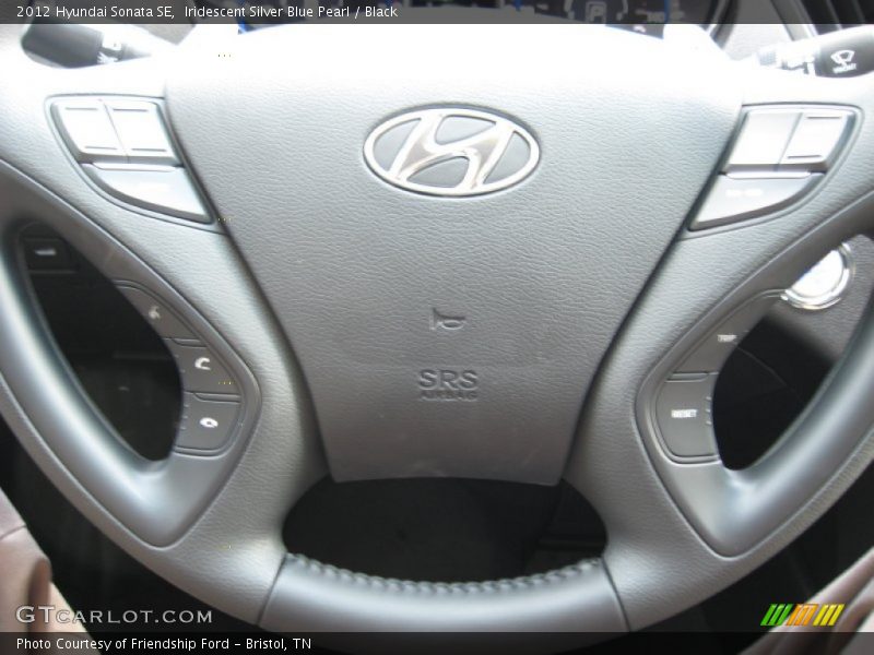 Iridescent Silver Blue Pearl / Black 2012 Hyundai Sonata SE
