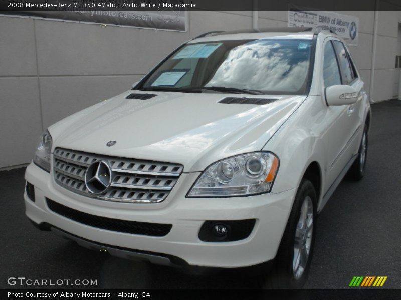 Arctic White / Macadamia 2008 Mercedes-Benz ML 350 4Matic
