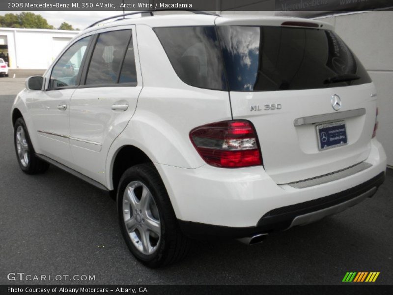 Arctic White / Macadamia 2008 Mercedes-Benz ML 350 4Matic