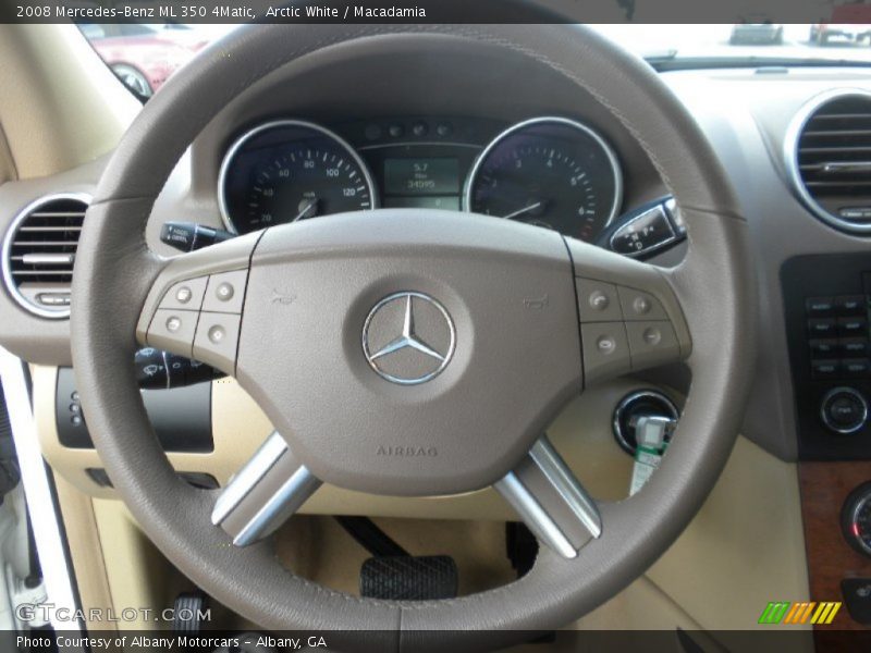 Arctic White / Macadamia 2008 Mercedes-Benz ML 350 4Matic