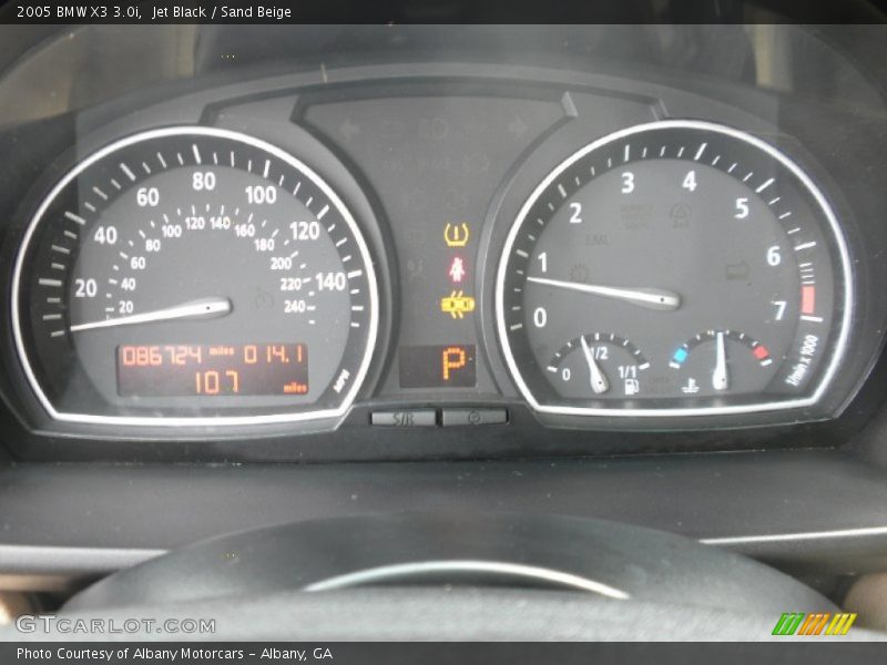 Jet Black / Sand Beige 2005 BMW X3 3.0i