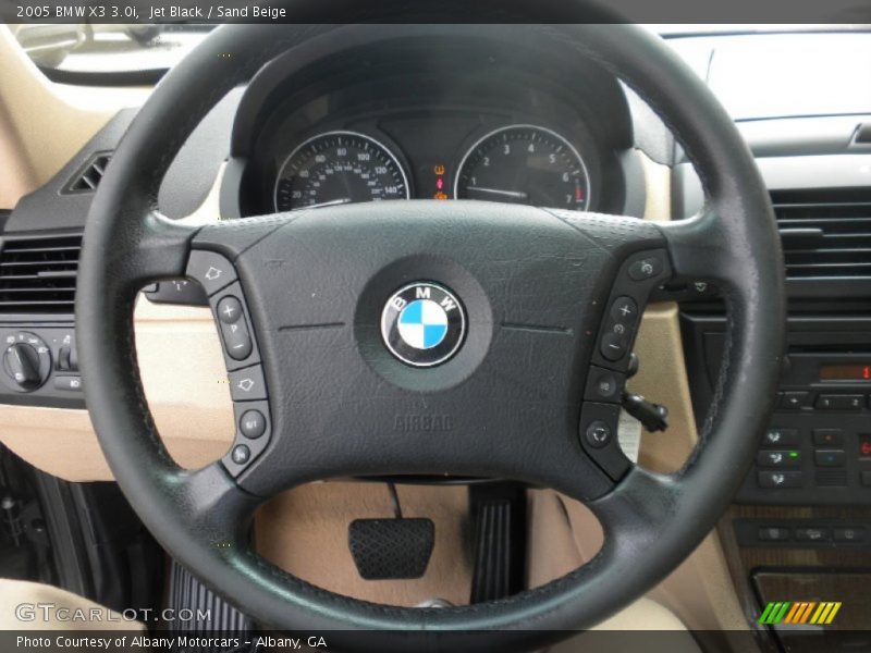 Jet Black / Sand Beige 2005 BMW X3 3.0i