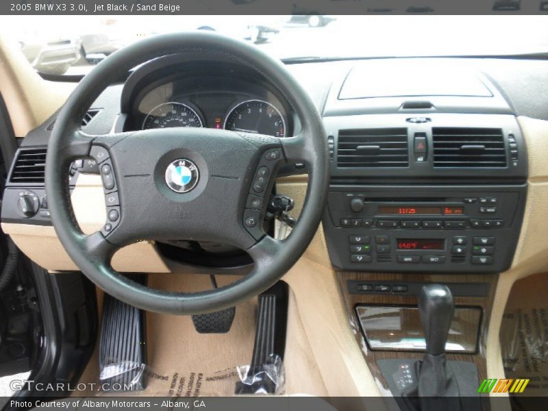 Jet Black / Sand Beige 2005 BMW X3 3.0i