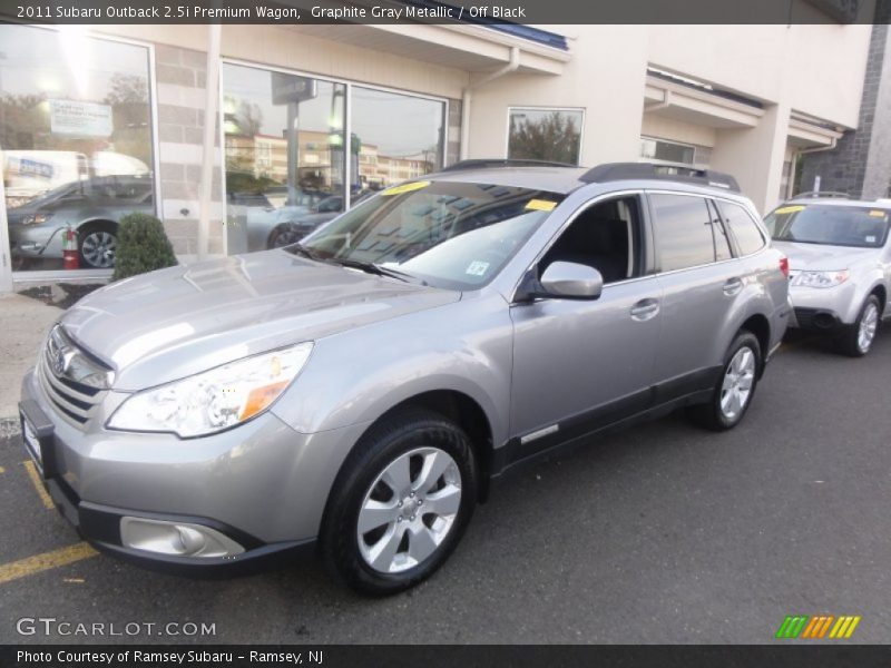 Graphite Gray Metallic / Off Black 2011 Subaru Outback 2.5i Premium Wagon