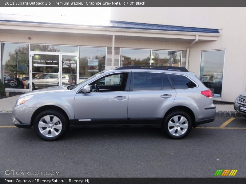 Graphite Gray Metallic / Off Black 2011 Subaru Outback 2.5i Premium Wagon