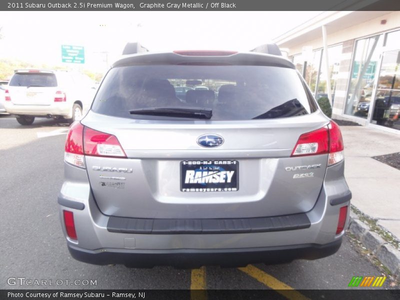 Graphite Gray Metallic / Off Black 2011 Subaru Outback 2.5i Premium Wagon