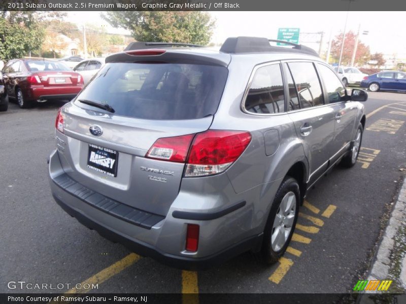 Graphite Gray Metallic / Off Black 2011 Subaru Outback 2.5i Premium Wagon