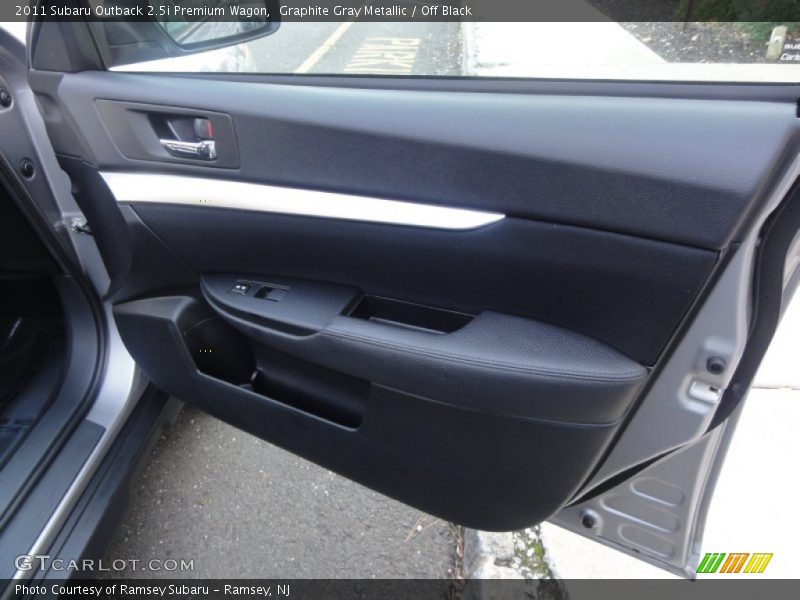 Graphite Gray Metallic / Off Black 2011 Subaru Outback 2.5i Premium Wagon
