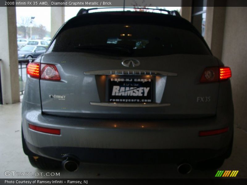 Diamond Graphite Metallic / Brick 2008 Infiniti FX 35 AWD