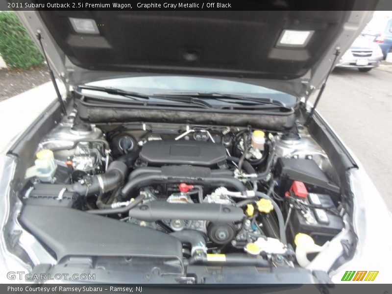 Graphite Gray Metallic / Off Black 2011 Subaru Outback 2.5i Premium Wagon