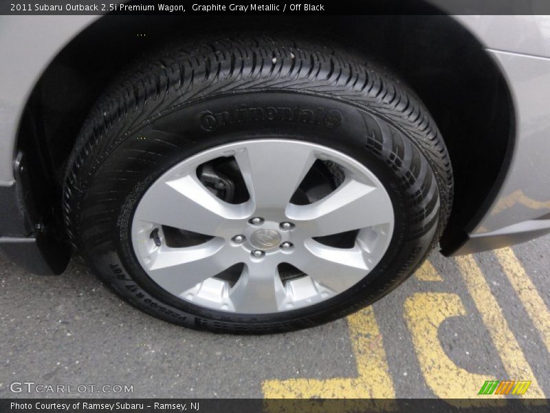 Graphite Gray Metallic / Off Black 2011 Subaru Outback 2.5i Premium Wagon